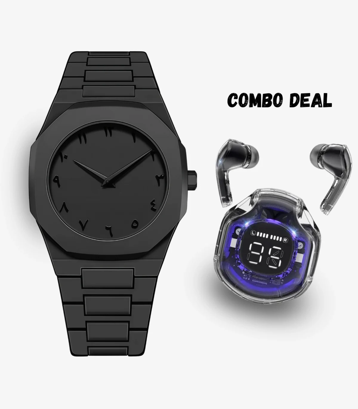 Combo Deal | Arabic Aura Watch + Earbuds - Image 1