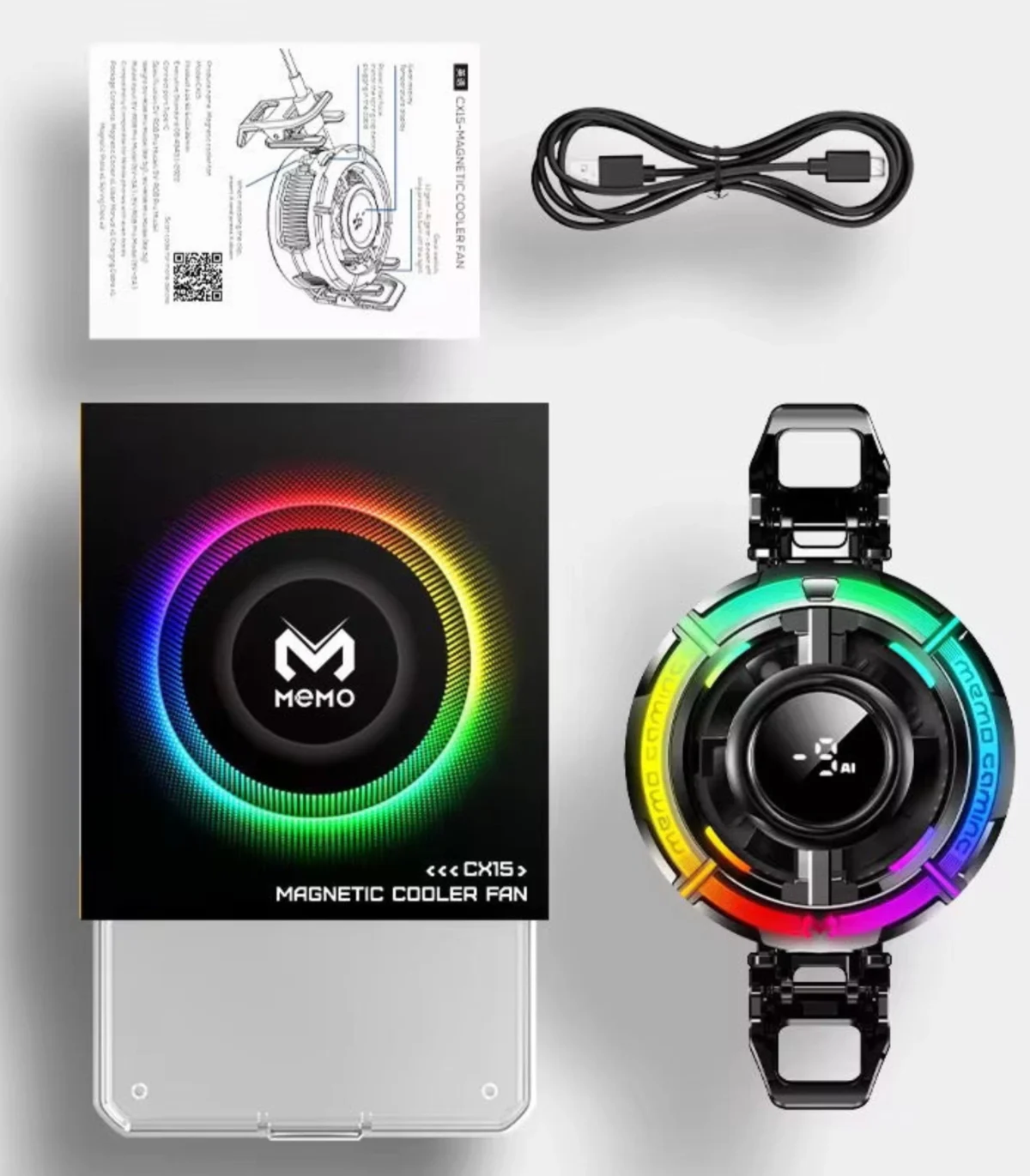MEMO CX15 Mobile Cooling Fan - Elite Cooling for Hardcore Gamers - Image 1