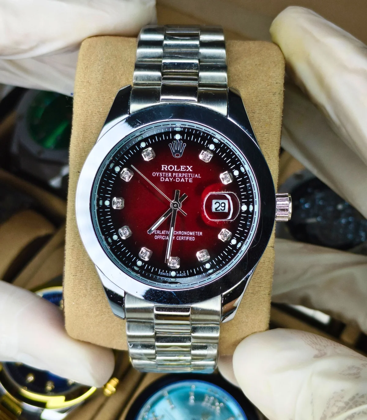 Rolex Oyster Perpetual Red Dial - Image 1