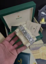 Rolex Oyster Datejust Diamond Bezel Luxury Timepiece - Image 3