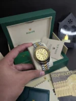 Rolex Oyster Date just Diamond Bezel Stainless Steel Watch - Image 2