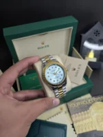 Rolex Oyster Date just Diamond Bezel Stainless Steel Watch - Image 4